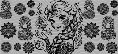 16oz black and white-B 40